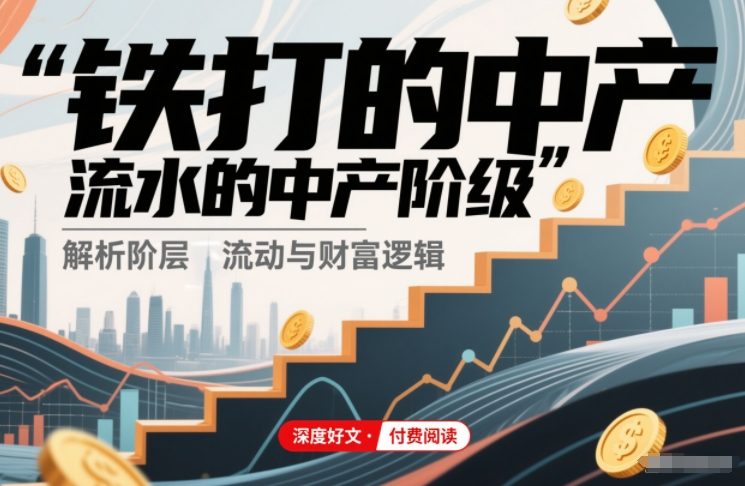 付费文章：铁打的中产，流水的中产阶级创客联盟总站-闲云创业网-老谢轻创网-中创网-福缘网-冒泡网-资源之家-魔方项目库阳明新网创